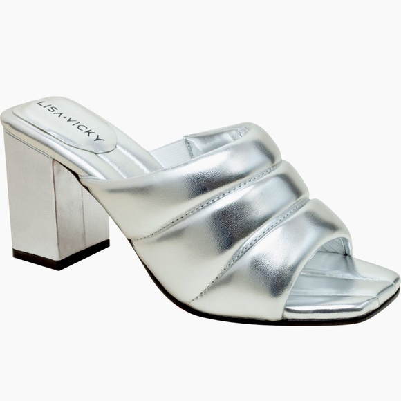 🖇️ LISA VICKY VERY SANDAL METALLIC SILVER 🖇️ - Picture 2 of 4